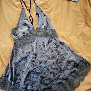 Free people intimates velvet navy size small